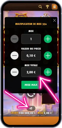 Réglage de la mise dans Gates of Olympus Super Scatter – multiplicateur 20x